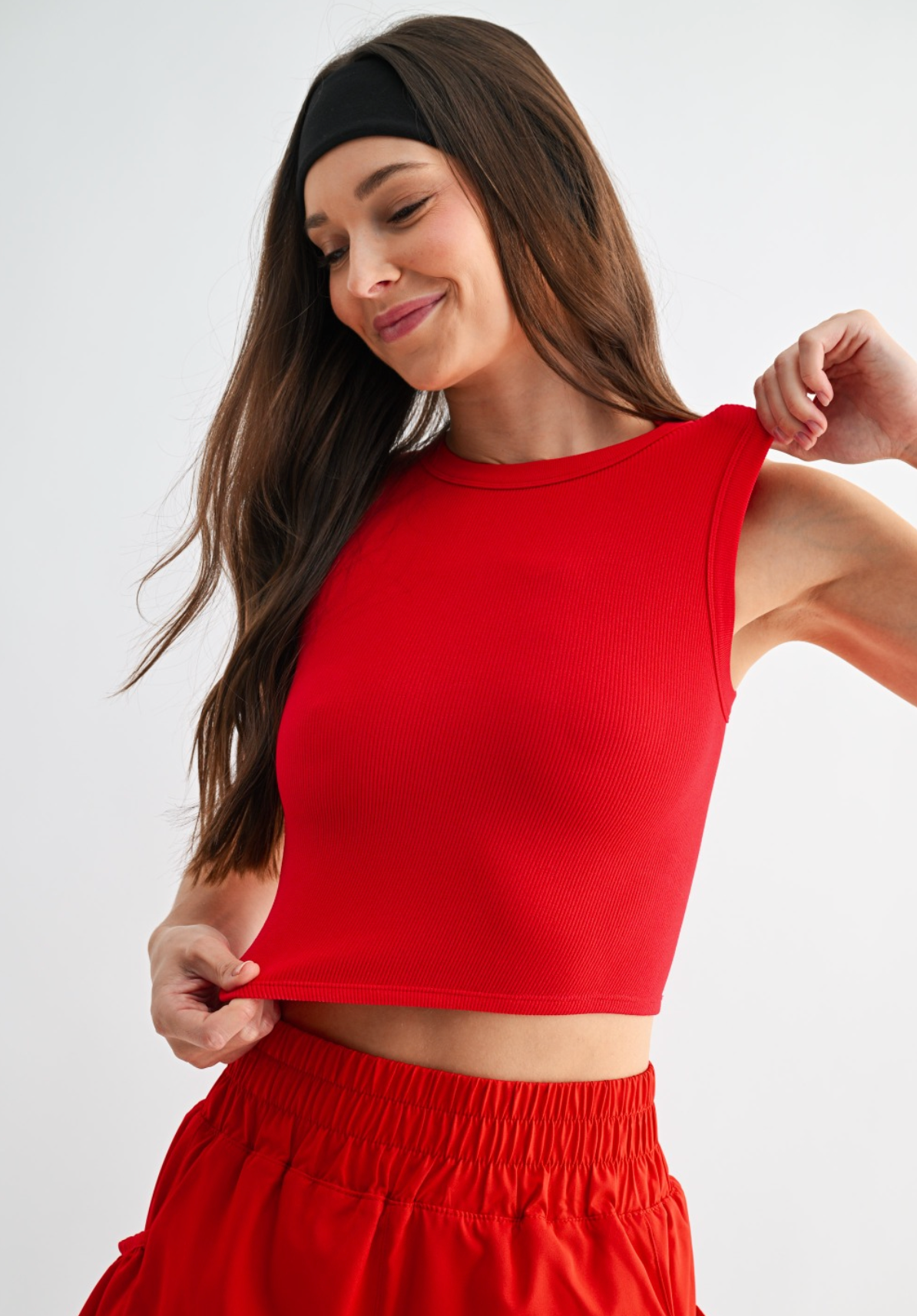 Sweet Soles FlexForm Seamless Muscle Tank - Ruby Red
