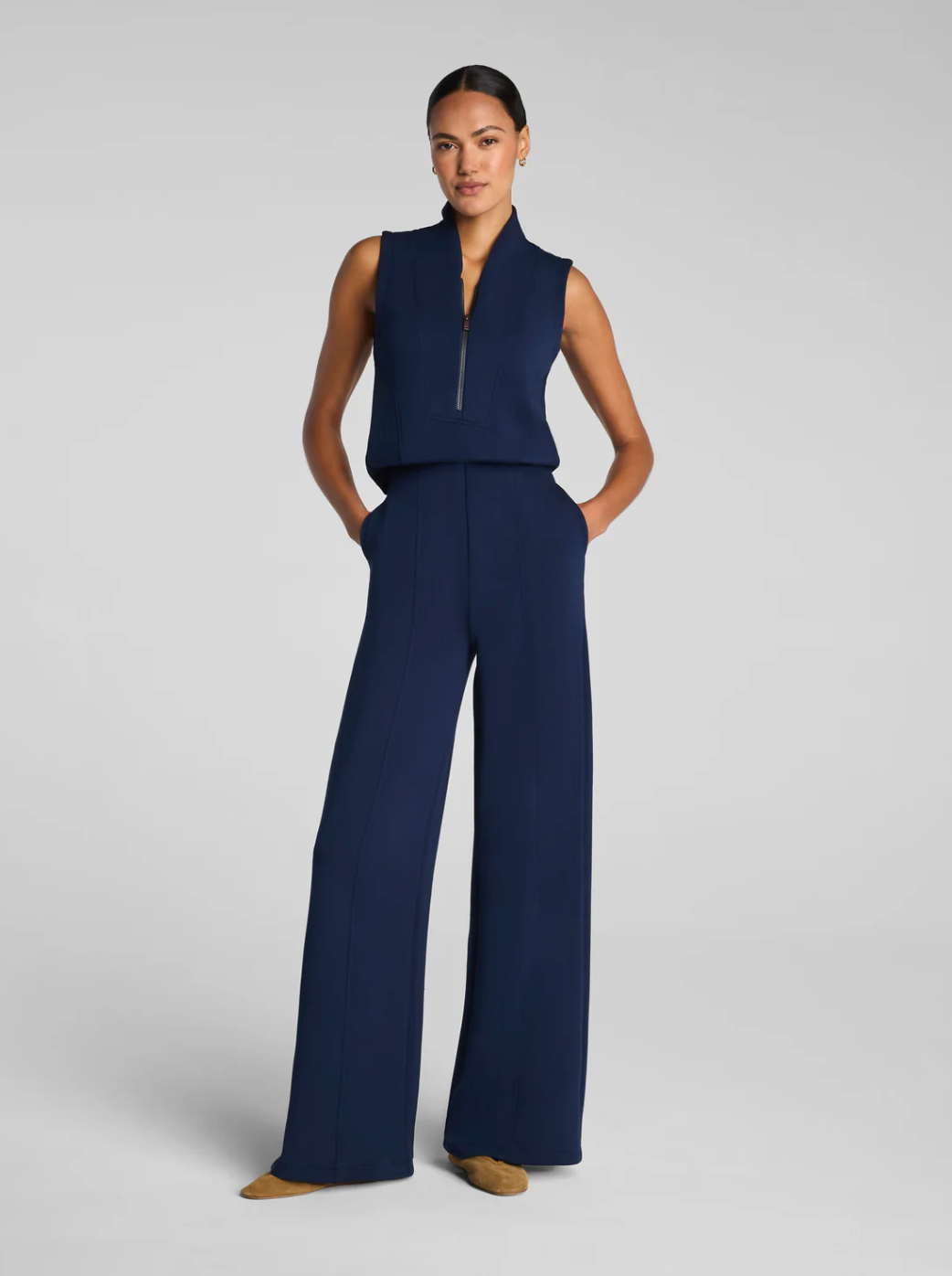 Spanx AirEssential Shawl Collar Half - Timeless Navy
