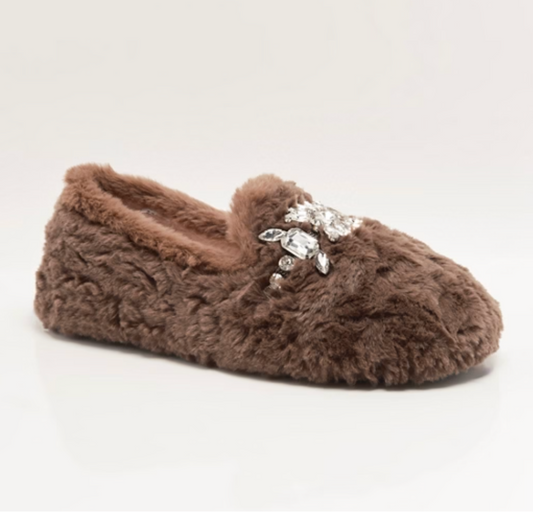 Free People Slumber Party Loafer Slip in Chocolate