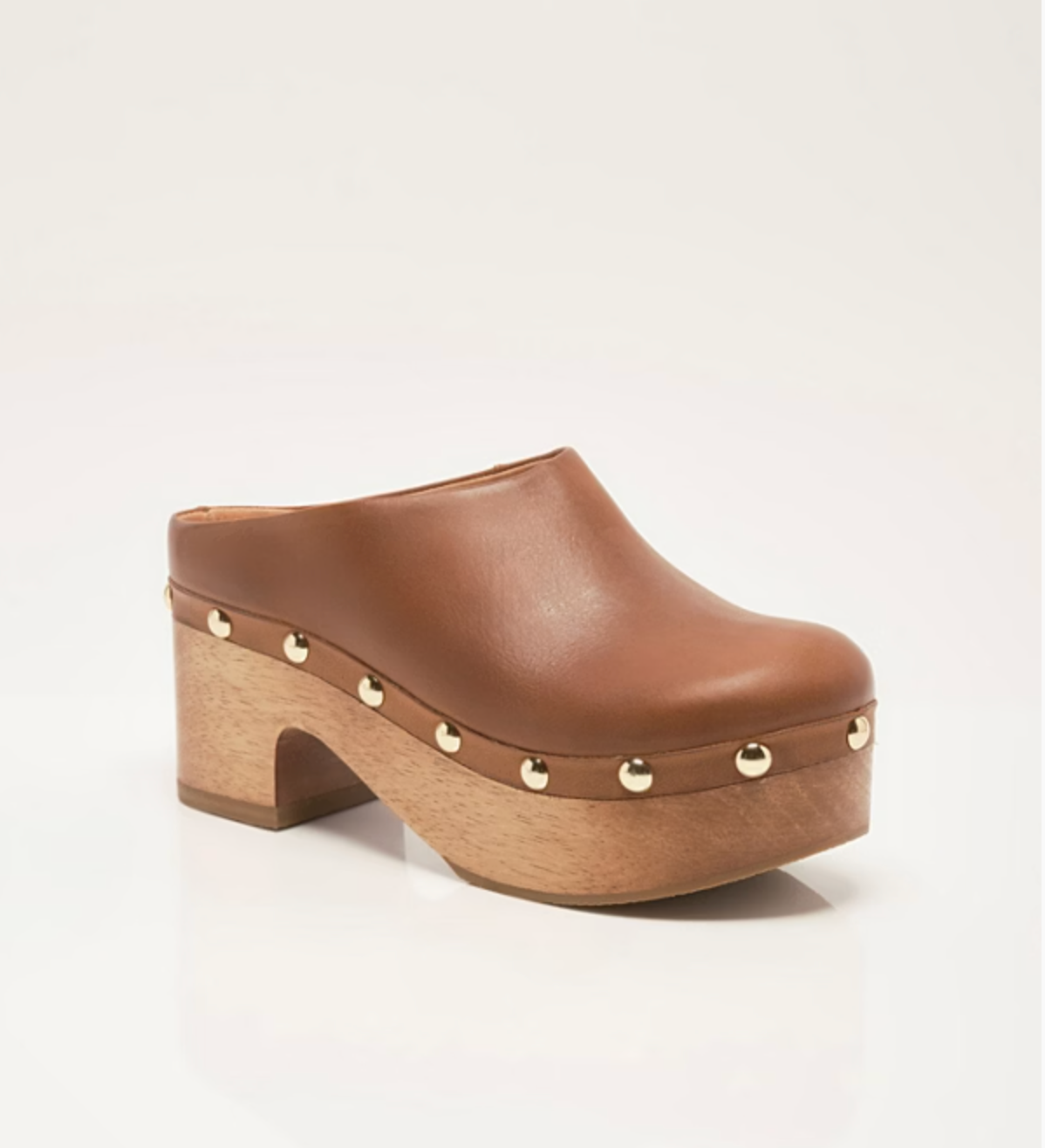 Free People Calli Clog in Milk Chocolate Leather