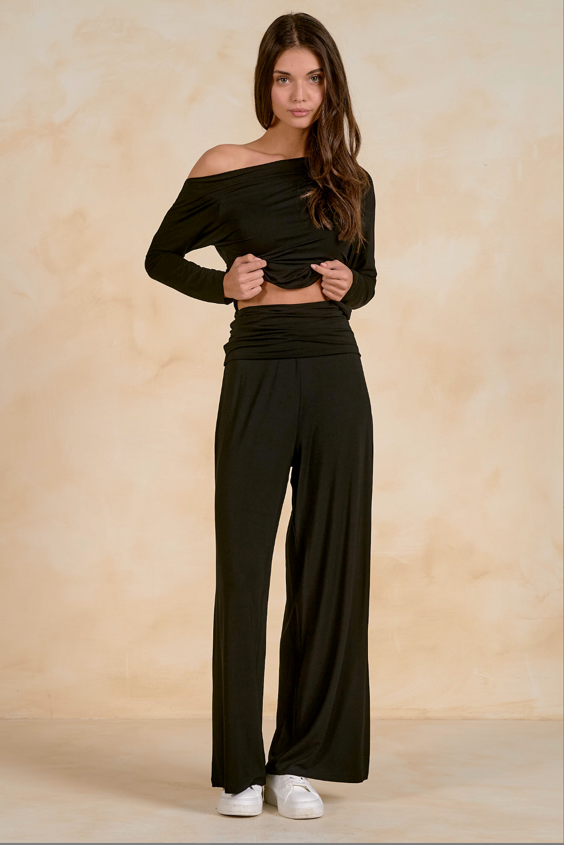 Elan Wide Leg Pant - Black