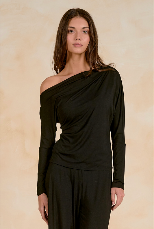 Elan Off Shoulder Top - Black