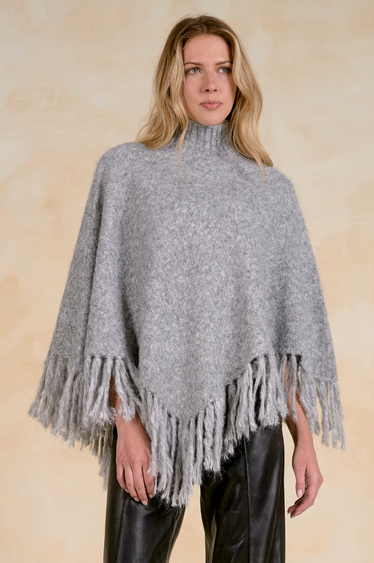 Elan Fringe Poncho