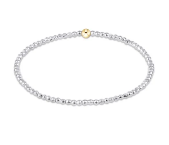 Enewton Bright Silver Faceted Hematite Bracelets 2MM