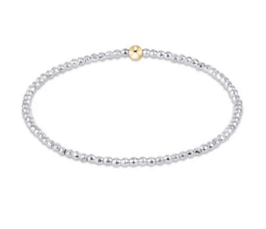 Enewton Bright Silver Faceted Hematite Bracelets 2MM