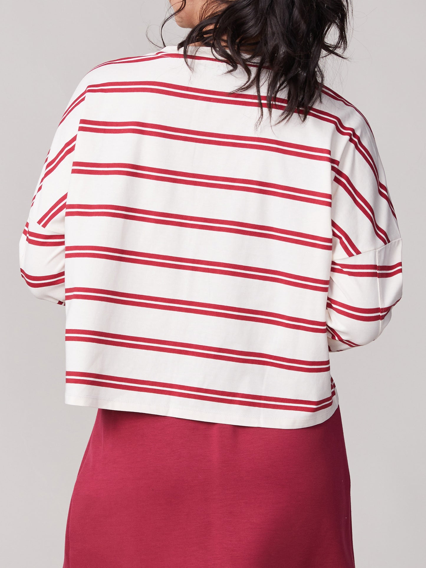Thrive Societe LS Boxy Top Rumba Red