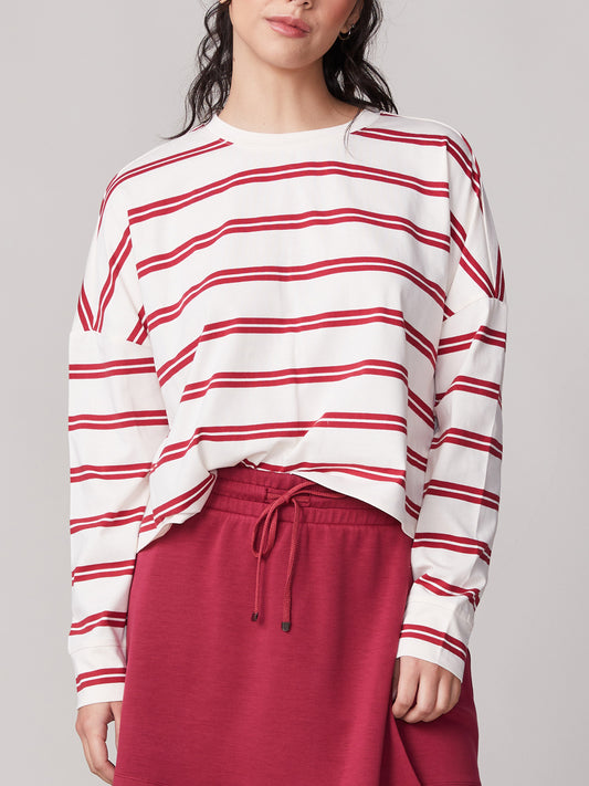 Thrive Societe LS Boxy Top Rumba Red