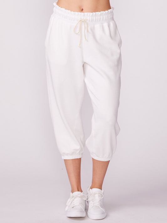 Thrive Société Cropped Jogger White