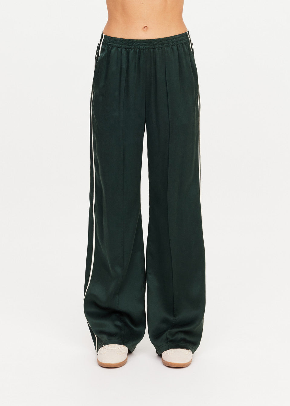 The Upside Marnie Silk Wide Leg Pant - Green