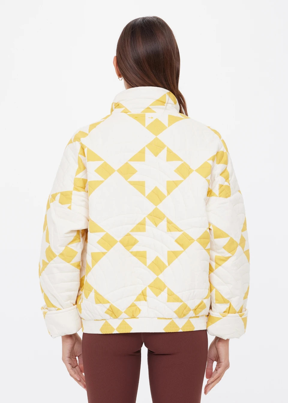The Upside Etoile Carmen Quiled Jacket in Golden Sand