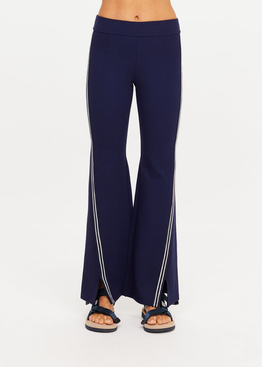The Upside Joyela Panelled Flare Pant in Navy