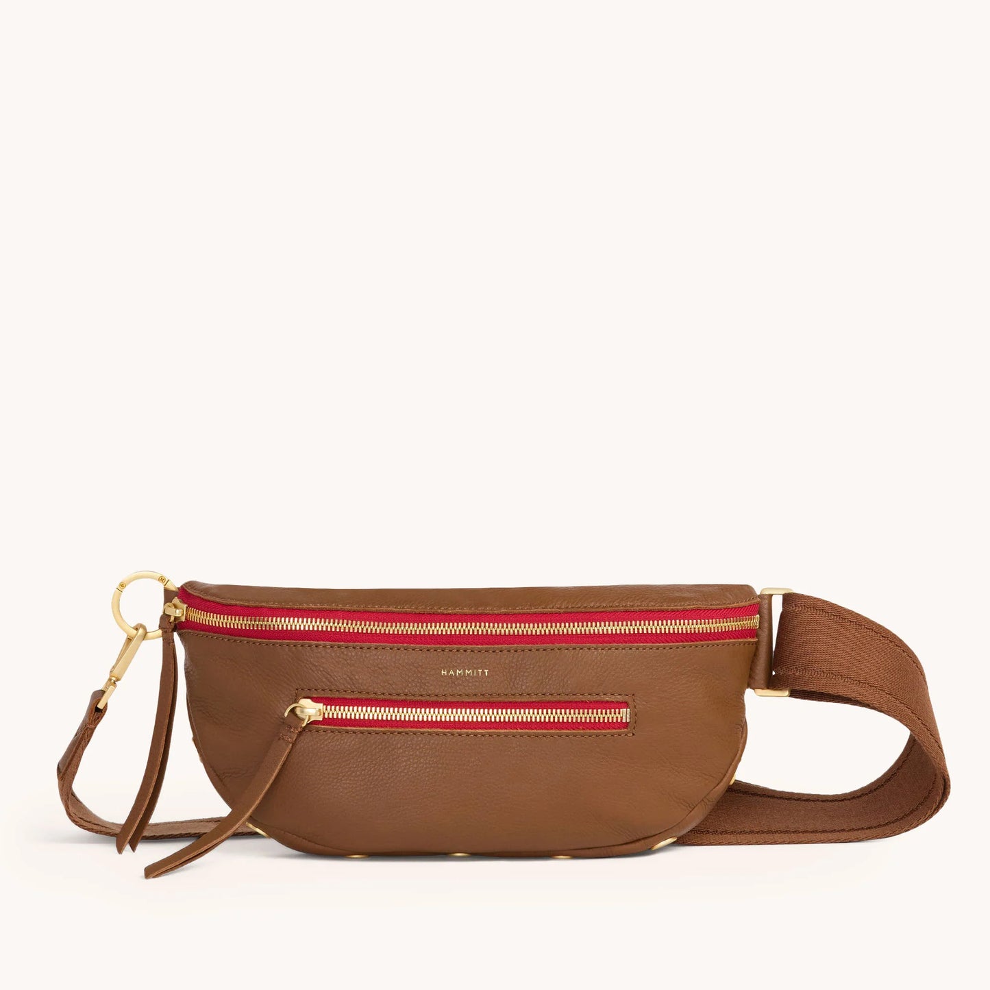 Hammitt Charles Crossbody Med Mahogany/Brushed Gold