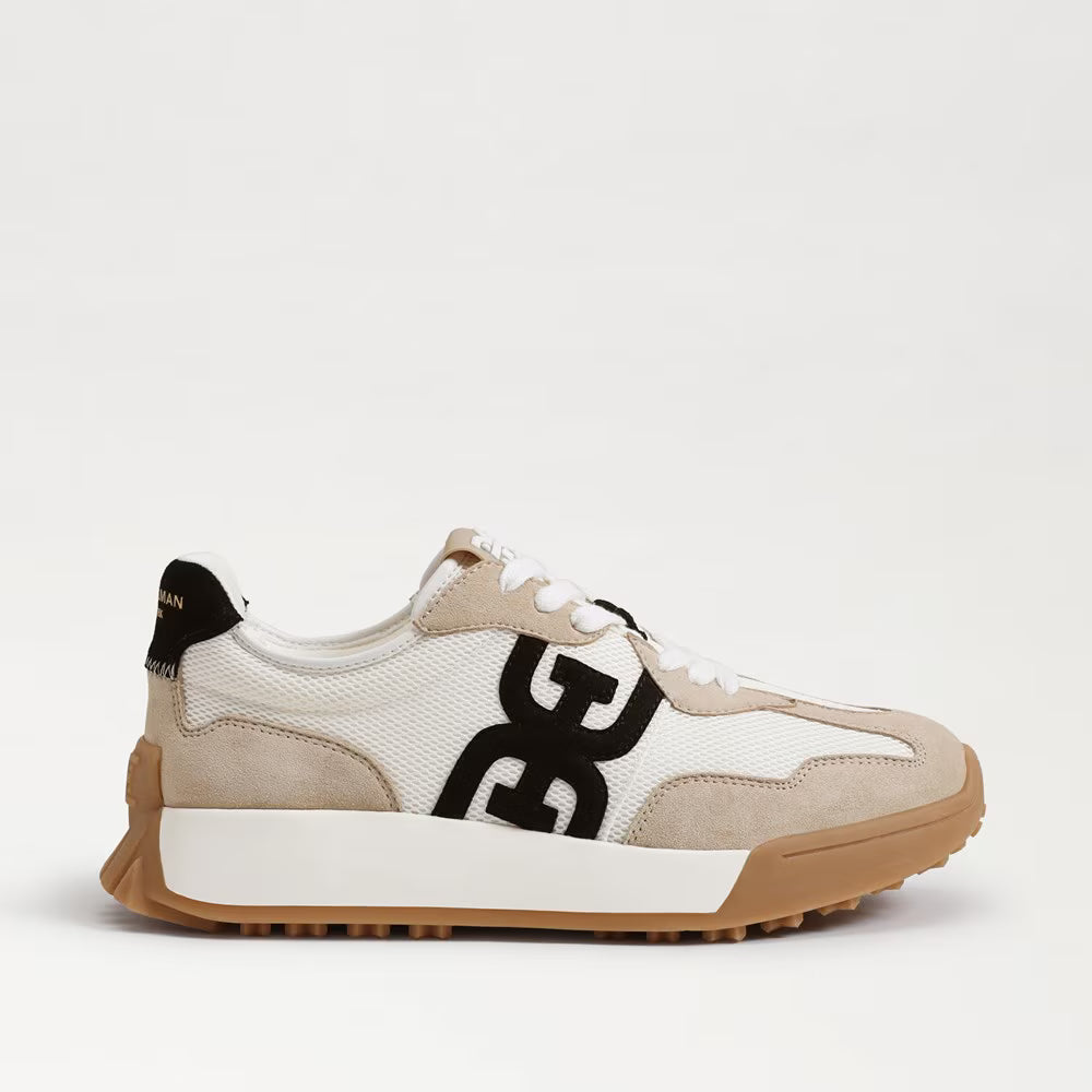 Sam Edelman Langley Lace-Up White/Tan/Black Suede