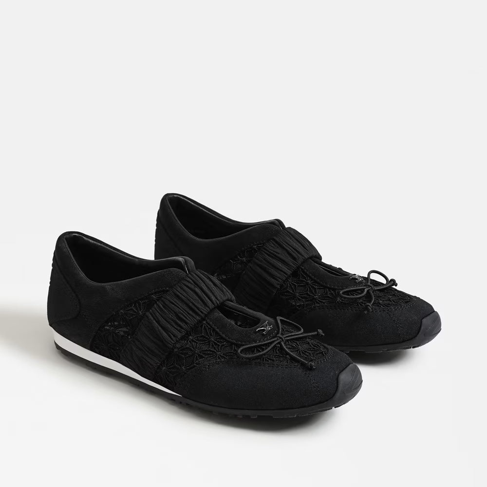 Circus By Sam Edelman Nara Mesh Ballerina Sneaker Black Suede