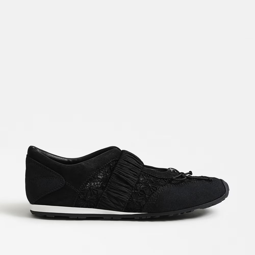 Circus By Sam Edelman Nara Mesh Ballerina Sneaker Black Suede