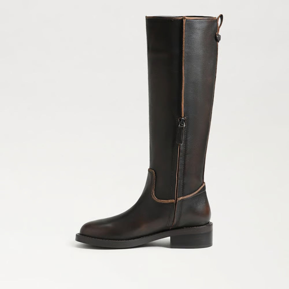 Sam Edelman Meritt Knee High Boot - Washed Brown Leather