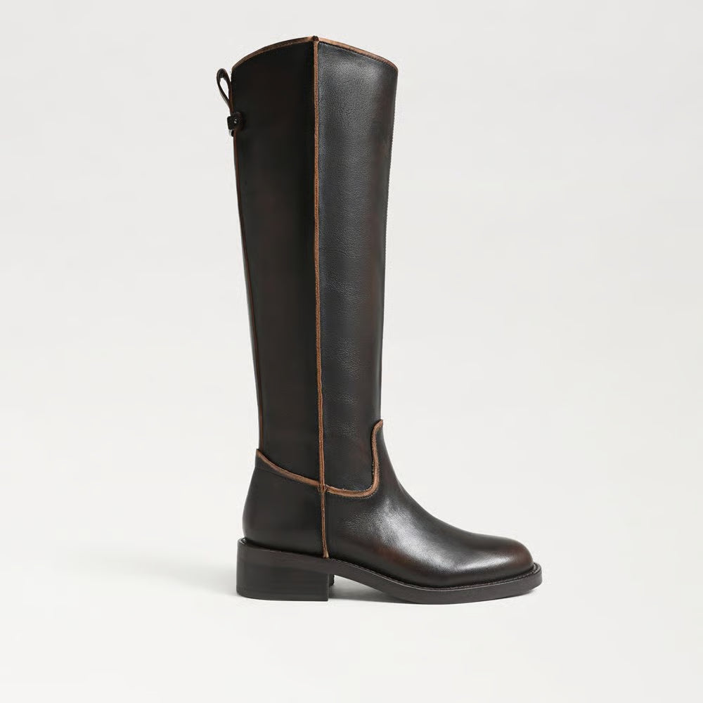Sam Edelman Meritt Knee High Boot - Washed Brown Leather
