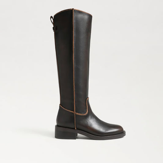 Sam Edelman Meritt Knee High Boot - Washed Brown Leather