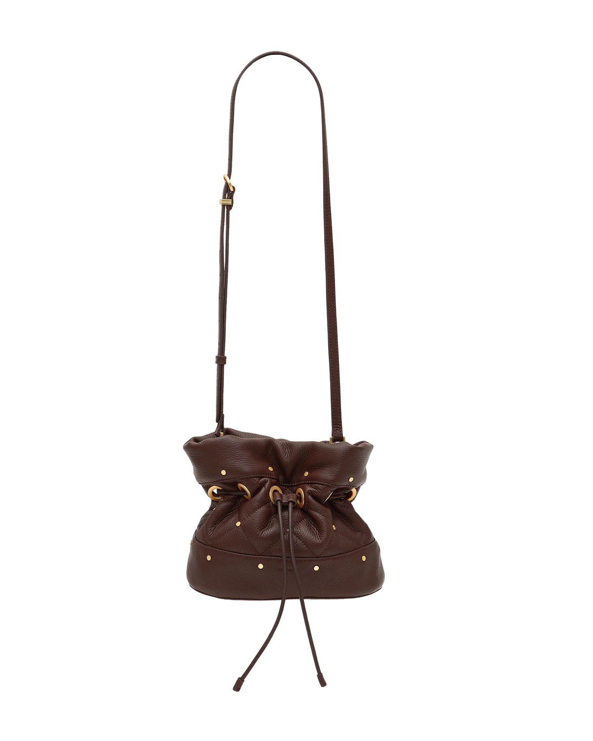 Hammitt Gianna Small Quilted Espresso/Brushed Gold