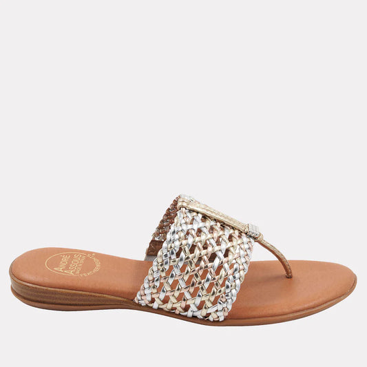 Andre Assous Nice Featherweight Sandal in Metallic Multi