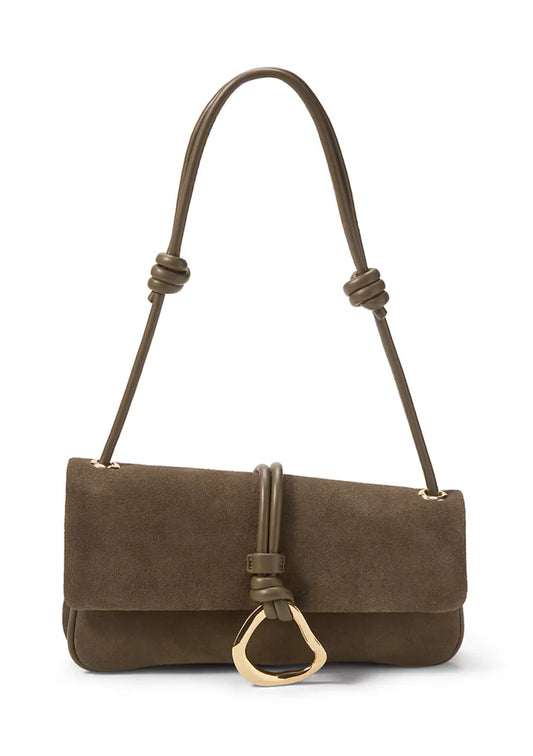 Dolce Vita Balen Leather Shoulder Bag - Olive