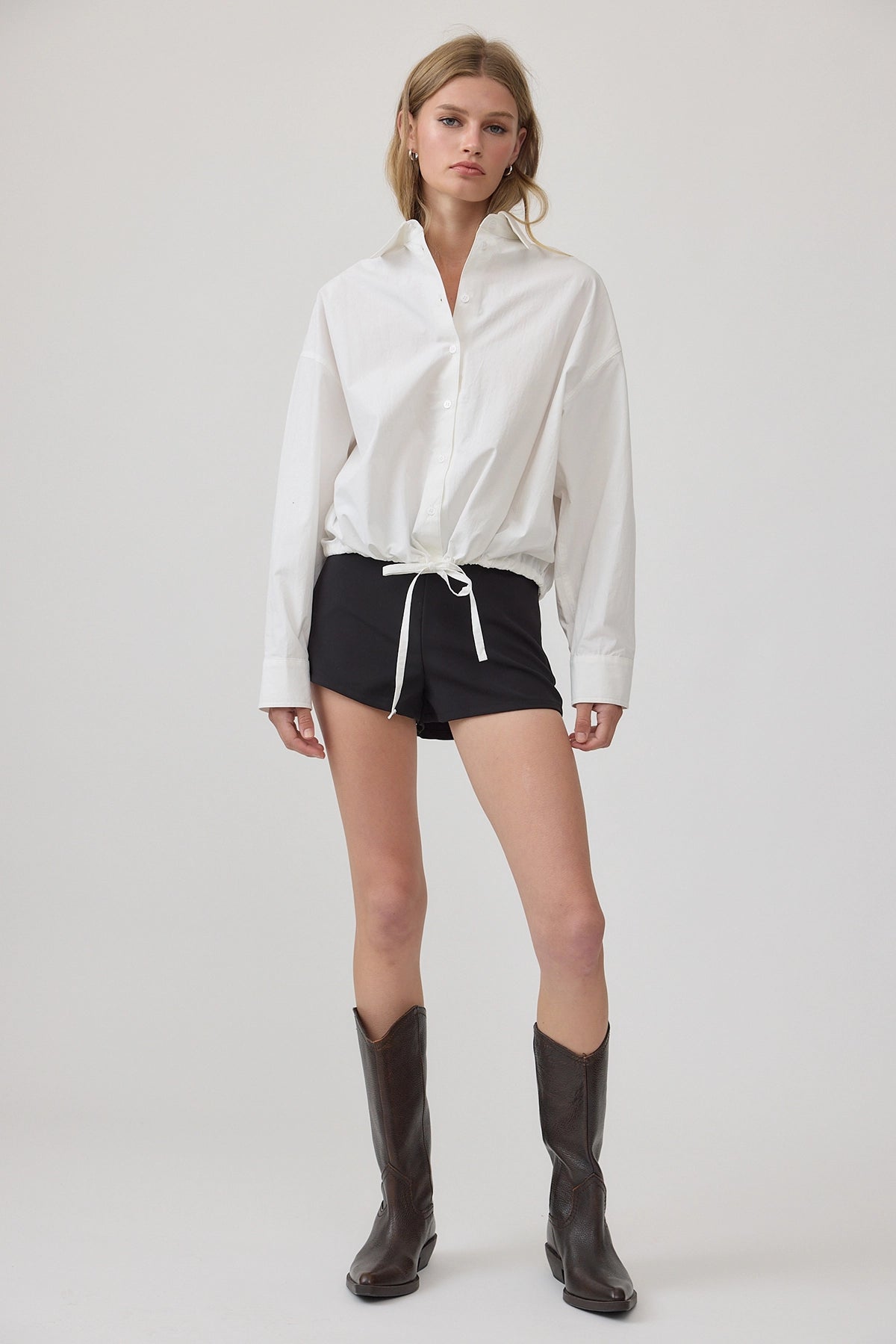 Raisonnel Drawstring Hem Relaxed Shirt