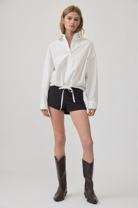 Raisonnel Drawstring Hem Relaxed Shirt