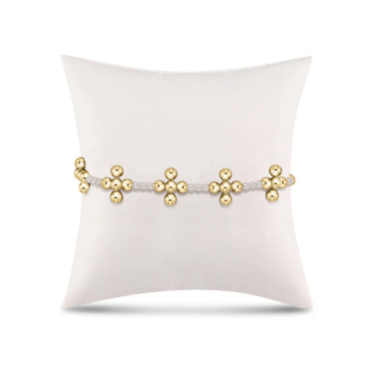 enewton signature cross sincerity pearl pattern cross bracelet 3mm/4mm