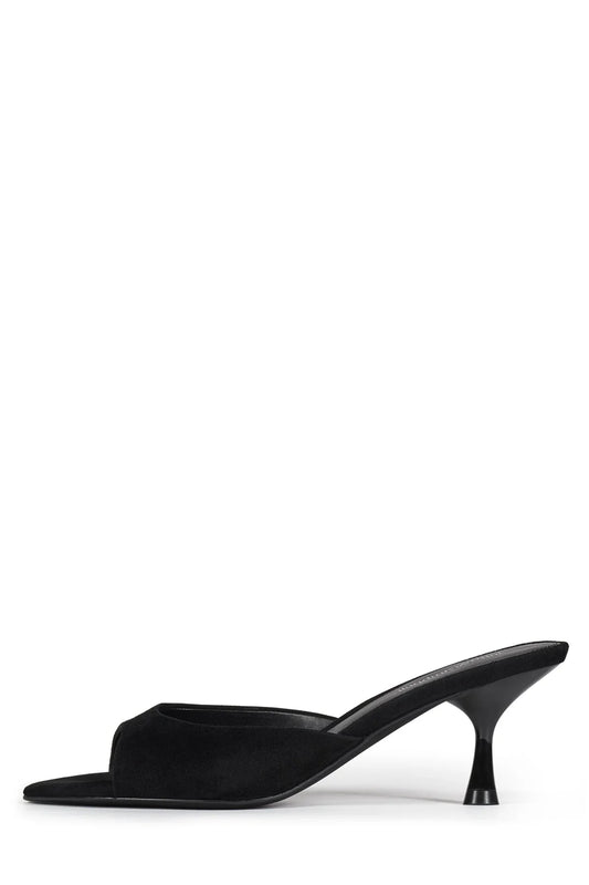 Jeffrey Campbell Spy-Kid Slide Sandal Black Suede