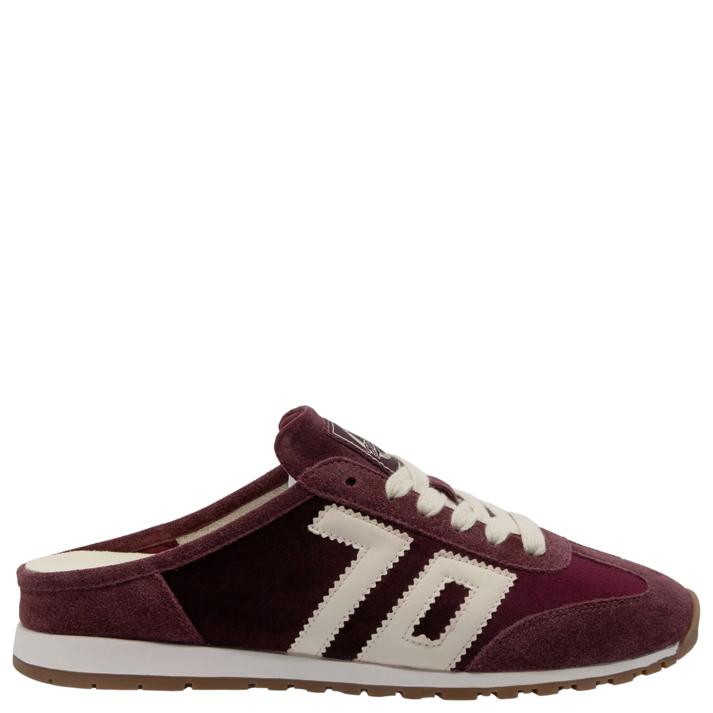 BACK 70 Venice Backless Sneaker in Wine Velvet