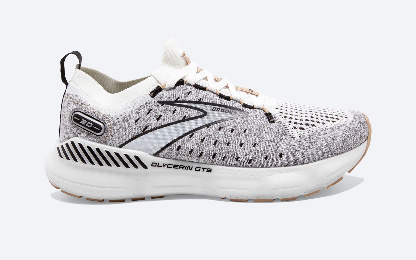 Women's Brooks Glycerin Stealthfit 20 White/Black/Cream