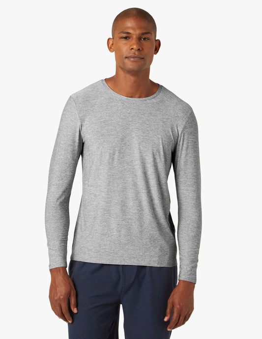 Men's Beyond yoga Always Beyond Long Sleeve Crew Mens Silver Mist