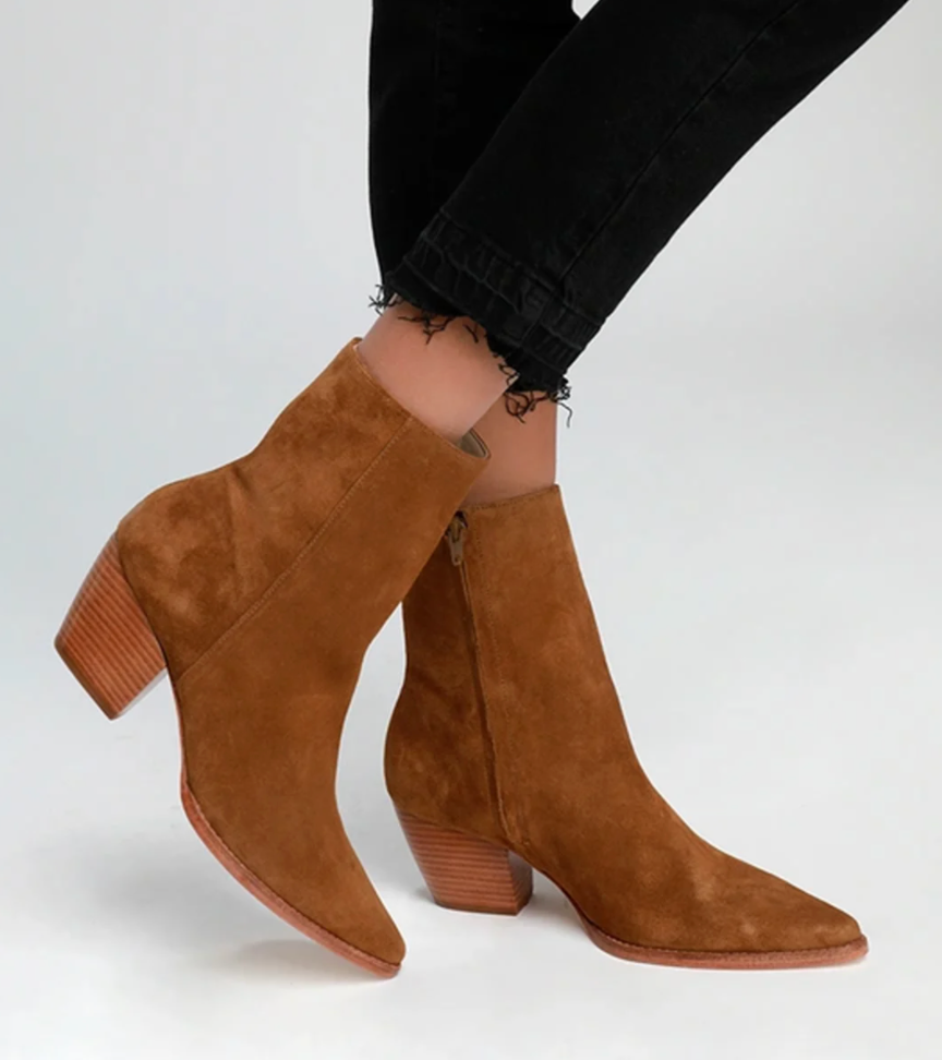Matisse Caty Fawn Suede Leather Mid-Calf Boots