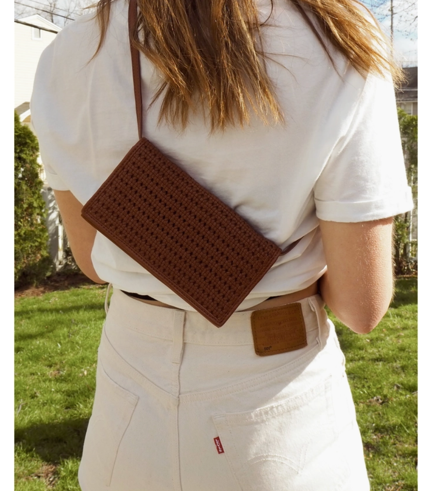 Salt + Umber Playa Convertable Wallet Crossbody Brown Leather