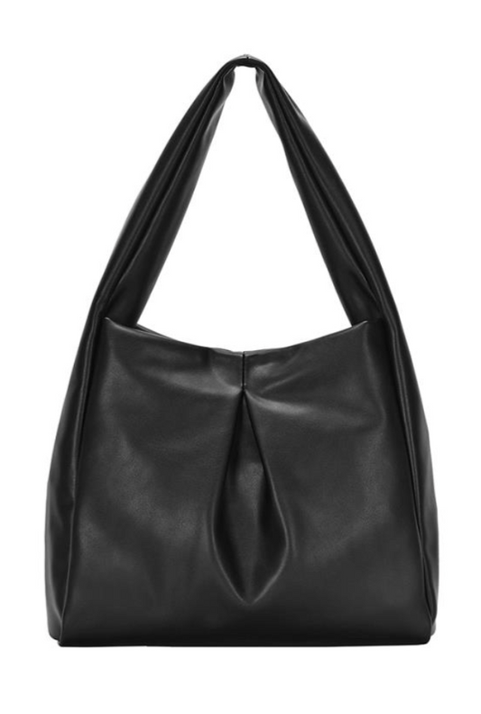 Madison West Smooth Shoulder Bag Black